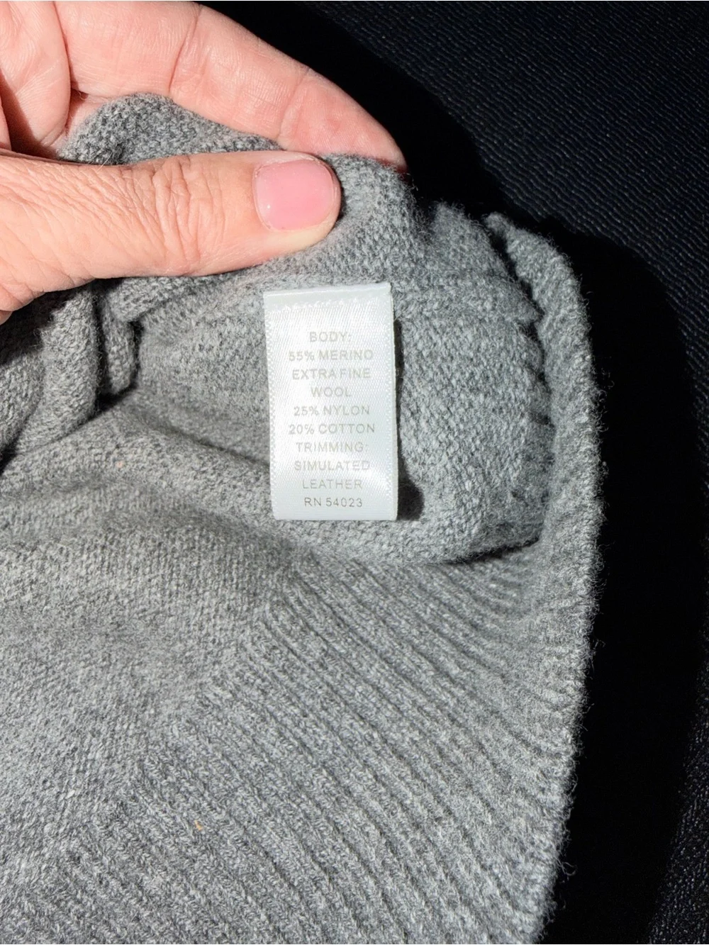 Banana Republic Gray V-Neck Sweater with Brown Elbow Patches